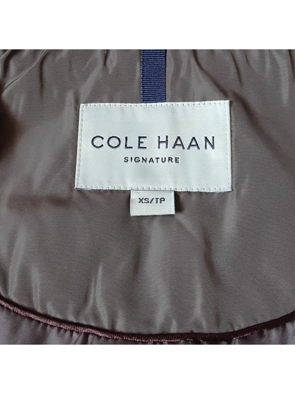 NWT Cole Haan Long Quilted Puffer Coat‎ Hooded Feather Down Womens XS - Picture 6 of 14